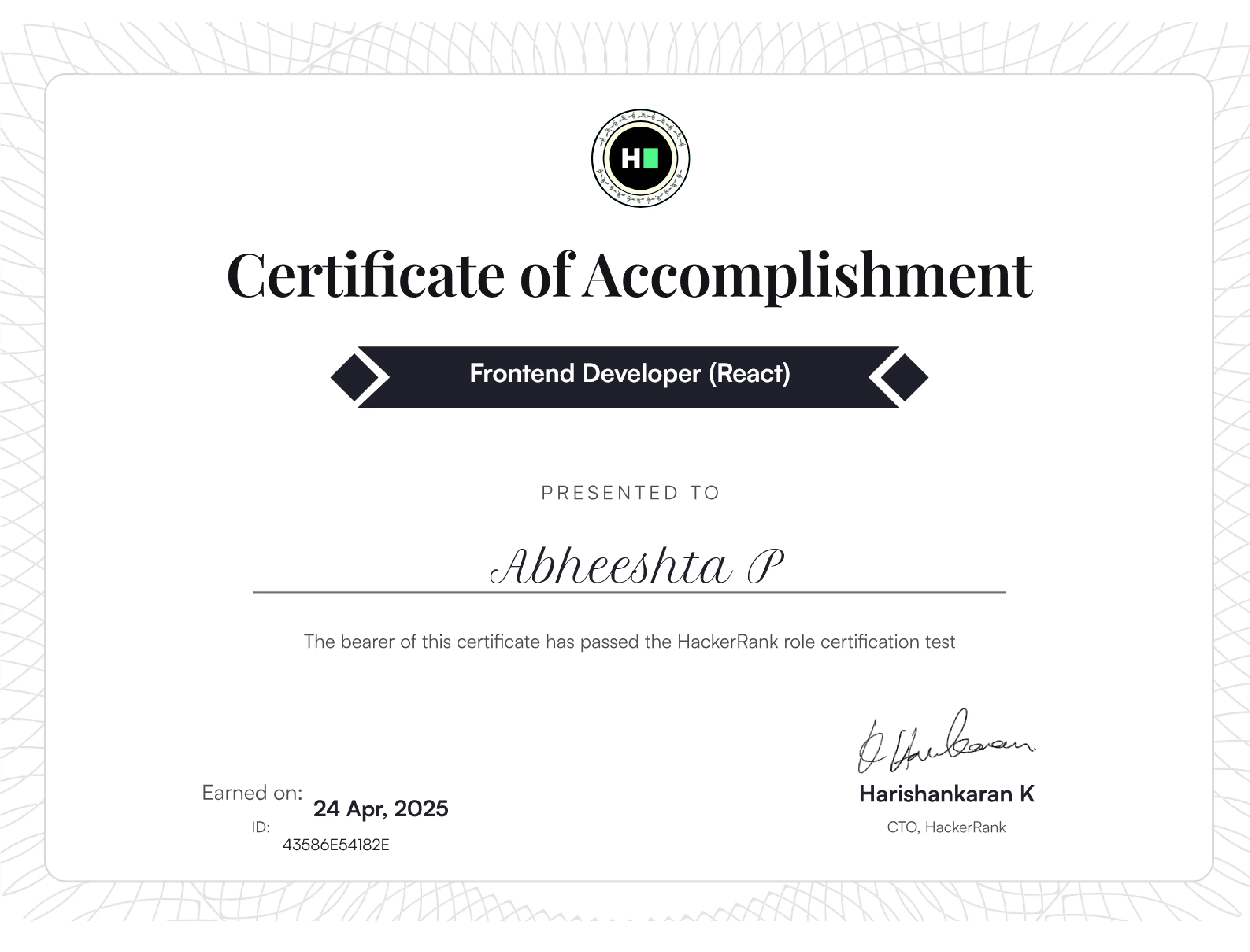 react certification